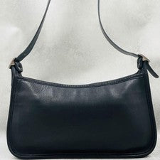 Old Coach One-Shoulder Bag, Black Leather, 9071 #QYJIQ2