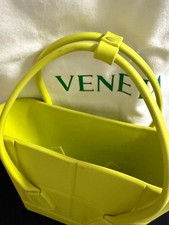 BOTTEGA VENETA Yellow Quilted Rubber Rain Handbag Double Handle #QY4S8A