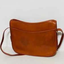 Old COACH brown leather shoulder bag #QY08GD
