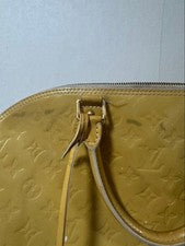 LOUIS VUITTON Monogram Vernis Handbag Zip Closure Double #QY67W5