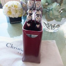 Christian Dior burgundy enamel handbag #QYHLO3