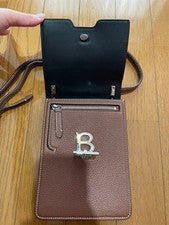BURBERRY TB Robin Shoulder Bag Brown Leather #QYINCX