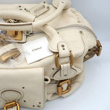 Chloe Paddington Leather Handbag, Ivory #QY4XKE