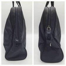 PLADA handbag, Tessuto nylon, triangular logo, black, with keypad. #QY2D6N