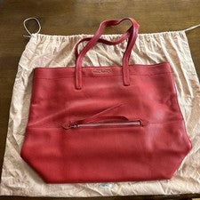miu miu leather tote bag red