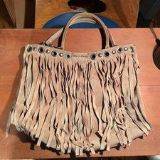 00s MIU MIU Fringe Suede Hand Bag Y2K