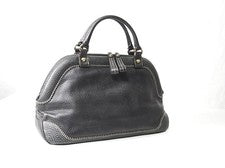 Gucci Horsebit Handbag, Classic Finish, Grained Leather, Black #QYL9I5