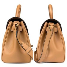 Versace La Medusa 2-way handbag, genuine leather, camel color. #QY9P1M