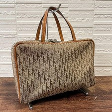 Dior Trotter Canvas Handbag Boston Brown #QYDQJL