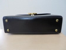 Cartier Panthère handbag, gold hardware, black leather. #QY7BP8