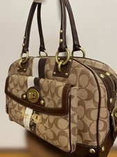 COACH Y2K Signature Satchel Handbag with Carriage Logo #QY1CHK