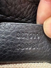 GUCCI GG Canvas 2-way Handbag Leather Black #QYGBXG