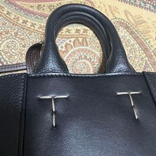 Tod's Double Up Mini Leather Bag, Black #QYL1IS