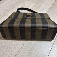 FENDI Pecan Pattern Kelly Line Handbag #QYETRG