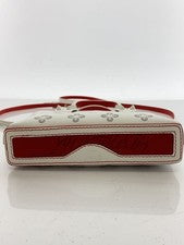 Christian Louboutin Cabata E W Nano Shoulder Bag, Leather, White, All-ov #QYESFN