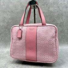 Coach Pink Handbag Cabin Bag Mini Signature #QY0G5T