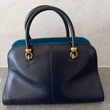TOD'S Navy Leather Handbag #QY01SJ