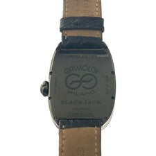 AB. Grimoldi Blackjack Men's Watch, 500 pieces. Black dial, leather brac #QY6FQJ