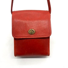 OLD COACH Turn Lock Leather Shoulder Bag #QY1IHX