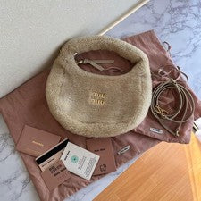 Miu Miu Shearling 2-Way Handbag #QY0WL9