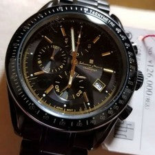 Limited Black IP Coating Center Chronograph Men Watch 100M Water Resista #QY56G1