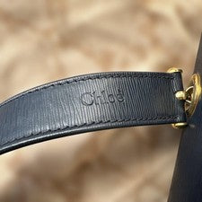 Chloé Navy Leather Chain Handbag 2-Way Shoulder Bag #QYB7BE