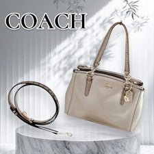 COACH 2-Way Shoulder Bag with Heart Keychain (y2k) #QYJXT9