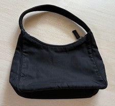 PRADA accessory pouch mini bag, Pocono nylon, black, triangular shape. #QY4IX6