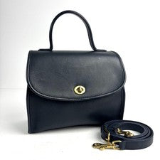 OLD COACH Coach 2-way Shoulder Bag Leather Dark Navy 9977 #QY1Y6O