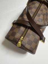 LOUIS VUITTON Damier Boston Bag Brown W27xH13cm Damier Canvas #QYAB2V