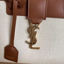 SAINT LAURENT Downtown Brown 2-Way Handbag #QYI9BY