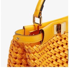 FENDI Peekaboo Braided Leather Handbag Women Japanese Authentic #PC2TR6