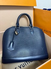 LOUIS VUITTON Alma Navy Epi Leather Handbag #QYDYOL