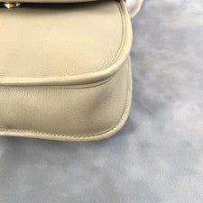 OLD COACH shoulder bag beige leather y2k #QYGXTA