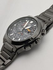 Citizen Attesa Radio-Controlled Solar Chronograph E610 in All Black Tita #PF7XUW
