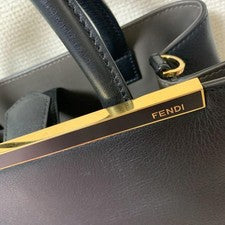FENDI Two Jours Leather Tote Handbag Women Japanese Authentic #PG7AHB