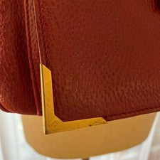 FENDI Classico No.3 Leather Handbag Bordeaux Classic Hard to Find #QYFVXY