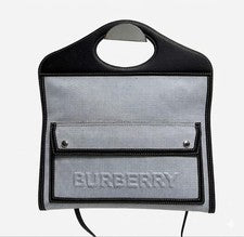 BURBERRY Shoulder Bag, Canvas Clutch, 2-Way #QY91VA