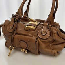 CHLOE Chlo? Paddington Lockable Handbag Brown #QYIWG3