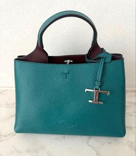 Tod's T-Timeless Leather Bag Micro Blue-Green Blue #QYEL63