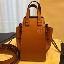 LOEWE Hammock Mini Tan Leather 2way Handbag #QY7S3A