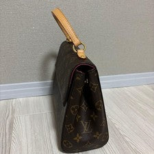LOUIS VUITTON Cluny BB Monogram Canvas Brown Leather Handbag withStrap Key #QYFW82