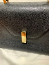 VALEXTRA Iside Medium Black All-Gold HW Special Order Women #QY7YY8