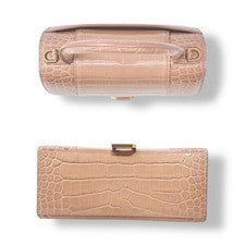 Balenciaga Hourglass Top Handle Small Bag, Pink Beige #QY3GOG