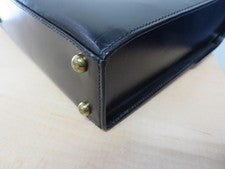 Cartier Panthère handbag, gold hardware, black leather. #QY7BP8