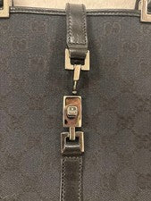 GUCCI GG Canvas Handbag, Black #QYL0J8