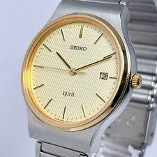 Seiko Spirit Classic Watch Wave Dial #QY42WH