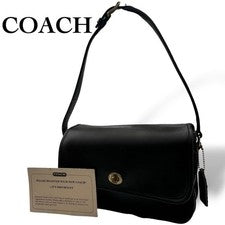 OLD COACH Shoulder Bag City Bag Turnlock Black #QY6NR8