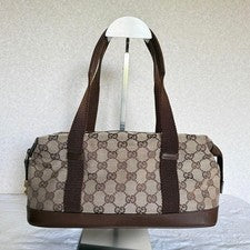 Gucci handbag, GG canvas, brown. #QYDAJL