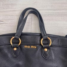 [Miu Miu] Miu Miu Black Leather Handbag Large
